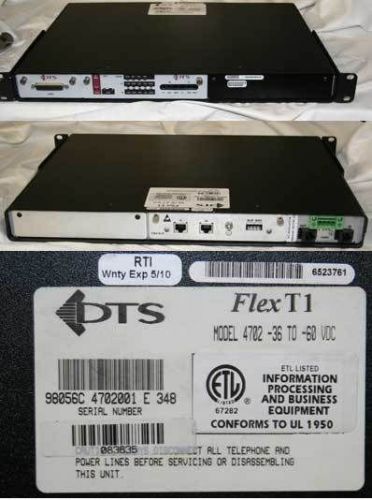 DTS PFLX4702-001 FLEX T1 MODEL 4702 W/ADMIN &amp; CSU CARDS