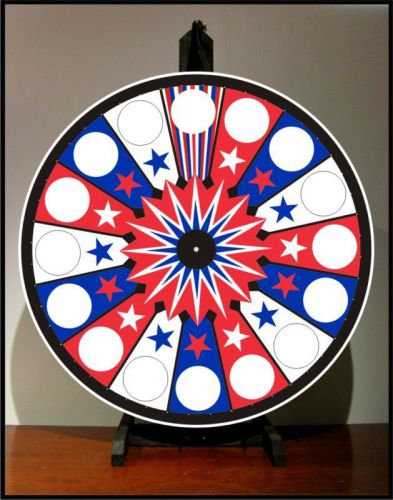 Prize Wheel 24&#034; Spinning Tabletop Portable Americana