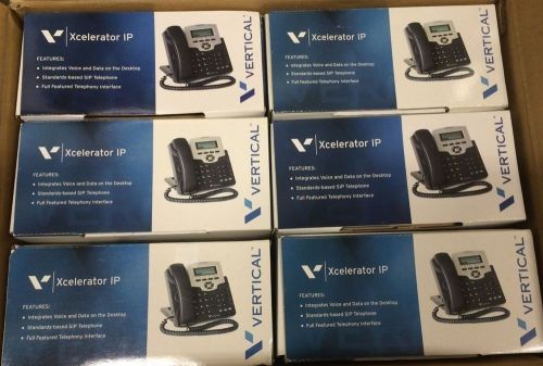 Lot (6) in box Vertical Xcelerator 7504-10 IP VOIP Desk Phone