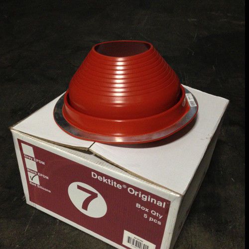 No 7 SILICONE Hi-Temperature Pipe Flashing Boot by Dektite for Metal Roofing