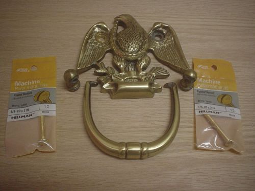 Baldwin solid brass door knocker 0128-060 spread eagle 5&#034; x 5.5&#034; weighs 2 pounds for sale