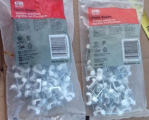 GB Gardner Bender Plastic Staples, 1/2&#034; - PS150Z for 12/2, 14/2, NM