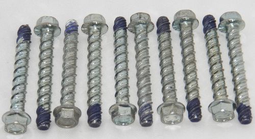 New lot of 10 4&#034; x 1/2&#034; screw concrete anchors masonry cement for sale