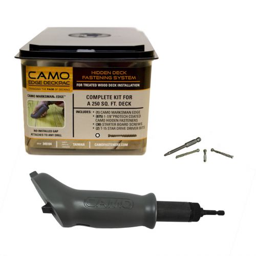 New camo edge deckpac 345104 w/marksman edge tool 875 1-7/8&#034; deck screws 250sqft for sale