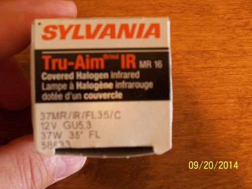 Sylvania #58633 tru-aim ir mr16 37mr/ir/fl35/c 12v gu5.3 37w 35degree new in box for sale