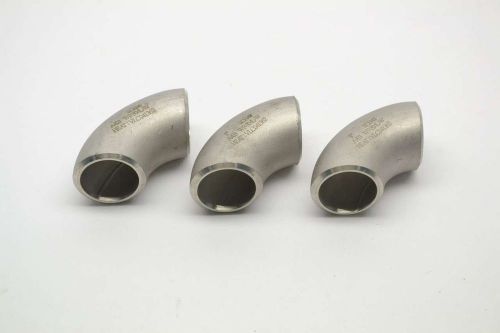 LOT 3 SCH40 304L-W STAINLESS BUTT WELD CONNECTOR PIPE 1IN FITTING A403 B377879