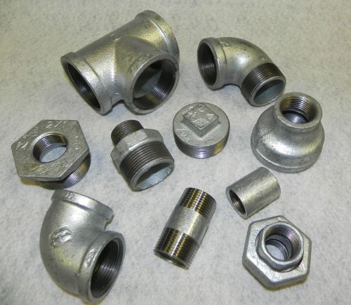 Galvanised malleable iron pipe fittings bsp 1/8&#034; - 4&#034;  galv pneumatic for sale