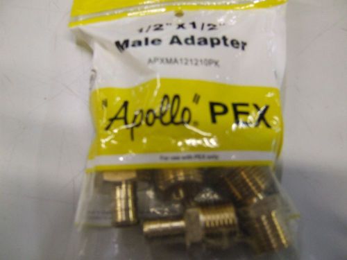 PEX 1/2&#034; X 1/2&#034; MALE ADAPTER APXMA1212 10PK (10-piece Pack) APXMA121210PK