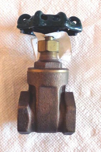 Heavy Brass, 1&#034; Gate Valve, FPT, 150 PSI, For Water, Oil, Air by ROC, New