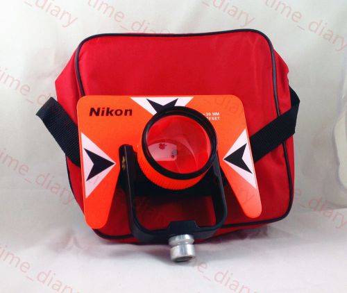 NEW RED NIKON SINGLE PRISM FOR NIKON TOTAL STATION -30/0mm 5/8x11 female thread