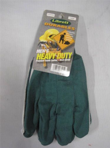 Librett durables heavy duty premium suede leather palm work gardening gloves l for sale