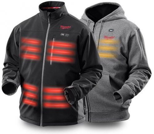 Milwaukee l m12 cordless black electric heated jacket kit - large men&#039;s for sale