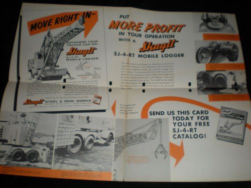 SKAGIT MOBILE LOGGER BROCHURE Poster Size 1963 Model SJ-4R 8 pages