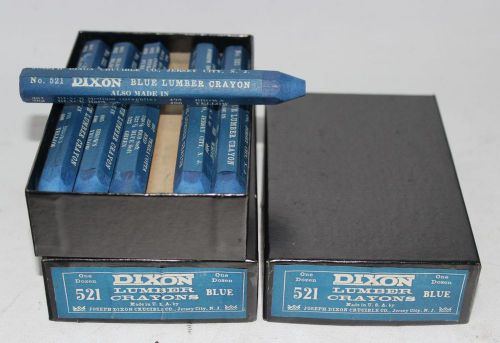 NEW Vintage 50’s Dixon 521 Blue Construction Lumber Crayons TWO Dozen Rare!