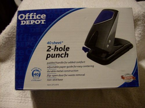 OFFICE DEPOT 40-PAGE 2 HOLE  PUNCH BRAND NEW