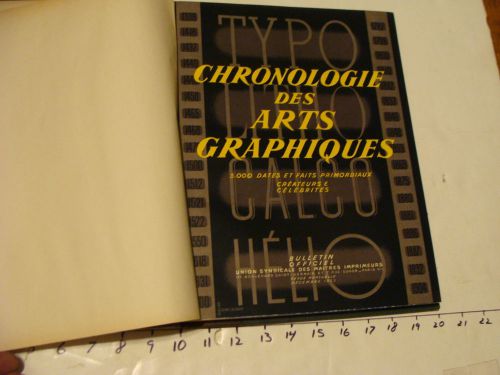 vintage book: REME BILLOUX--1935 Chronologie Des Arts Graphiques BOUND, AMAZING