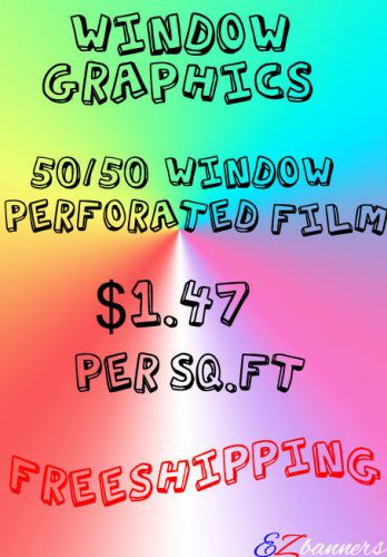 Custom window graphics 50/50 perforated window film for sale