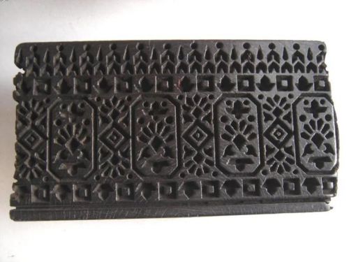 India Old Handcarved FABRIC PRINTING WOODEN BLOCK 33396