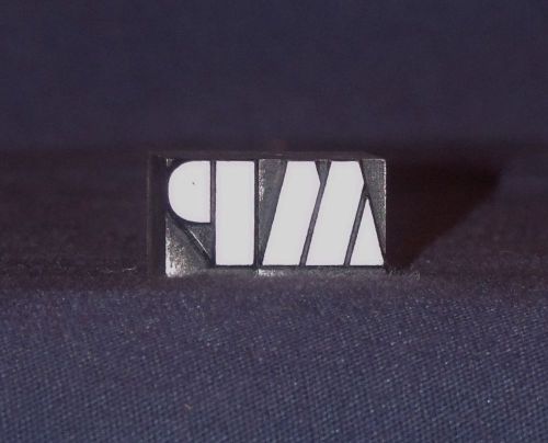 Vintage Metal Letterpress Printing Blocks- Capital Letters M &amp; P, 1/2 x 7/8