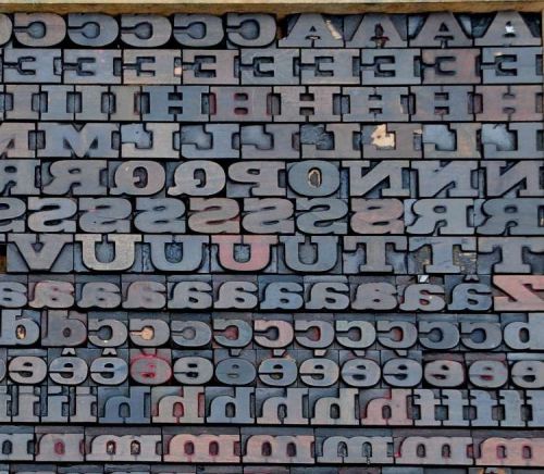 387 letterpress wood printing blocks 0.87&#034; tall printers alphabet type font ABC