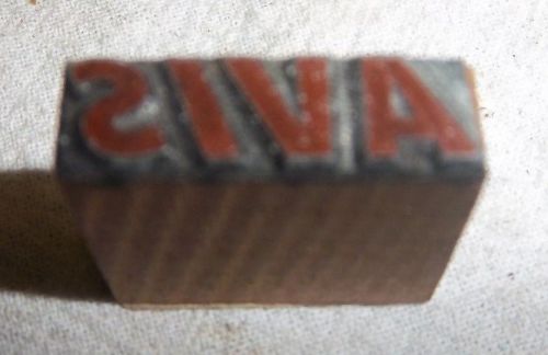 AVIS CAR RENTAL Logo vintage printing press plate wood brass newspaper