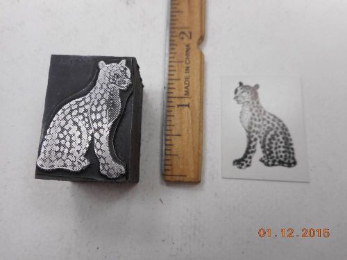 Printing Letterpress Printers Block, Cheetah Animal