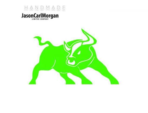 JCM® Iron On Applique Decal, Bull Neon Green