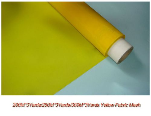 200m*3y/250m*3y/300m*3yards silk screen printing mesh fabric yellow pack for sale