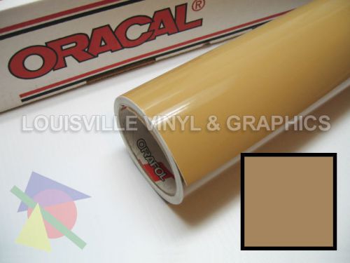 1 roll 24&#034; x 5 yds light brown oracal 651 sign &amp; graphics cutting vinyl for sale