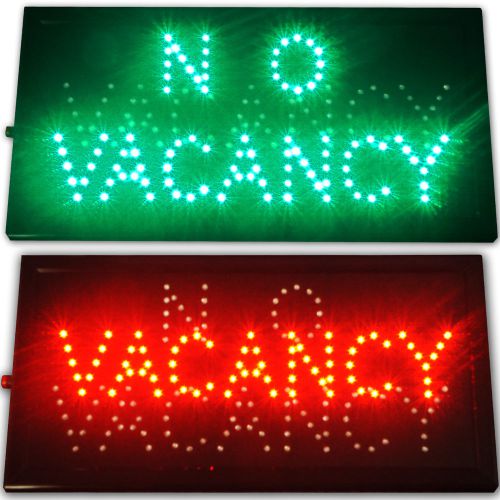 Vacancy / no hotel led open 2 in 1 room sign vacant 19 x 10&#034; motel neon light for sale