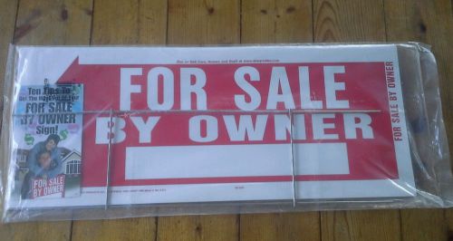 5 Pack 10&#034; x 24&#034; For Sale By Owner Sign &amp; Frame by Hy Ko RS-802