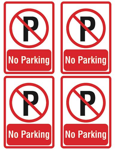 No parking quality four pack signs parking lot road sign business work place s23 for sale