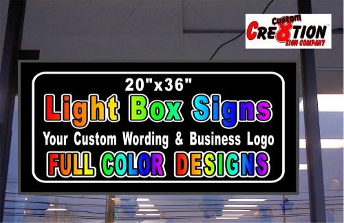 New! 20&#034; x 36&#034; led light box sign - your custom wording - tradeshow- window sign for sale