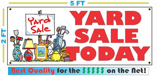 YARD SALE TODAY Banner Sign All Weather NEW Larger Size Full Color