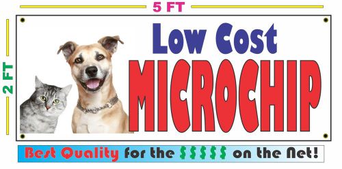 Full Color LOW COST PET MICROCHIP Banner Sign NEW Best Price for The $$$$