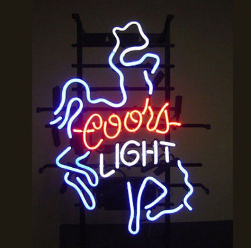 New COORS LIGHT LIGHT SIGN STORE DISPLAY BEER BAR SIGN REAL NEON 17&#034;x14&#034;