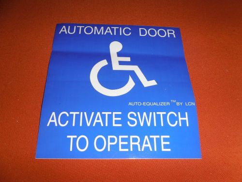 Handicap Automatic Door Sticker Sign
