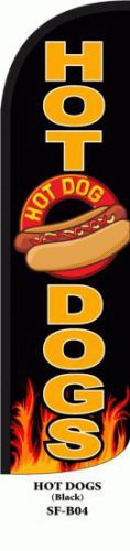 Hot dogs windless super sign flag 16&#039; full sleeve deluxe banner /pole j* for sale