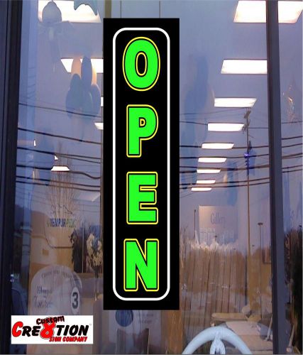 Led light box sign  46&#034;x12&#034; &#034;open&#034;  banner/neon altenative- window sign for sale