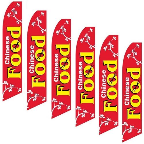 Swooper Flag 6 Pack Chinese Food Red White Yellow