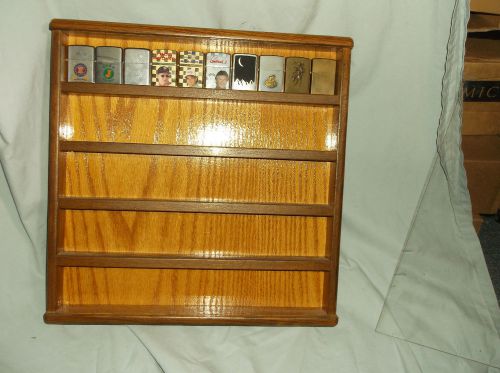 Zippo &amp; Other Lighter Display Case Wood(Holds 50)Plexi Glass