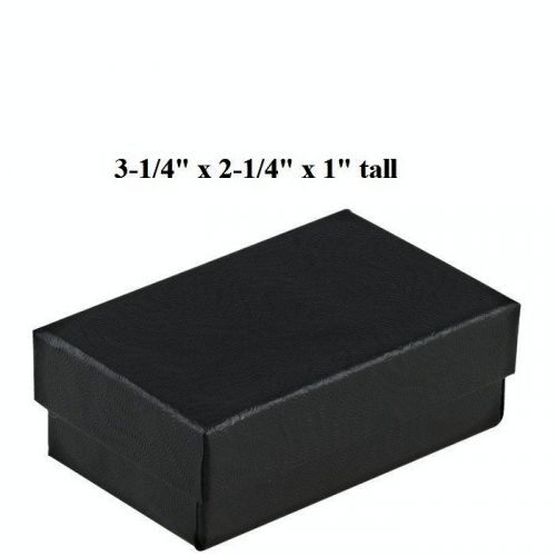 Lot of 20 black cotton filled boxes jewelry gift boxes earring gift boxes 3 x2x1 for sale