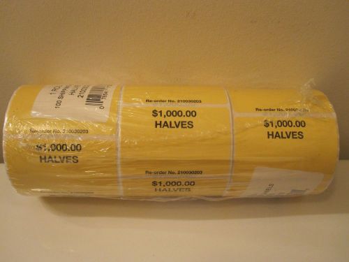 (Qty. 3)  Rolls MMF Coin Tote Bank Retail Shipping Labels 210030203 HALVES