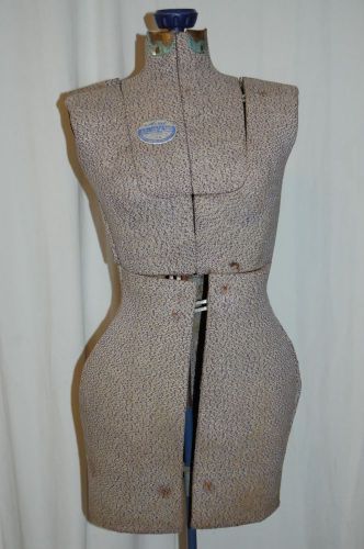 Vintage ACME dress form Size A mannequin adjustable with metal stand