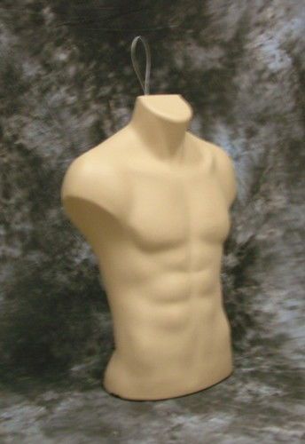 35&#034; 28&#034; 32&#034; MALE 1/2 TORSO MANNEQUIN TAN #5027