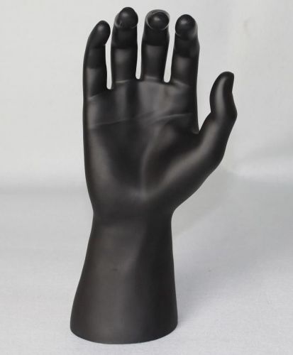 PU Black Male Mannequin Right Hand For Jewellery Rings Gloves Bracelet Watches