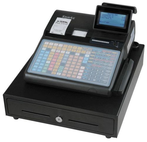 Samsung sam4s sps-340 pos cash register flat keyboard dual printer displa for sale
