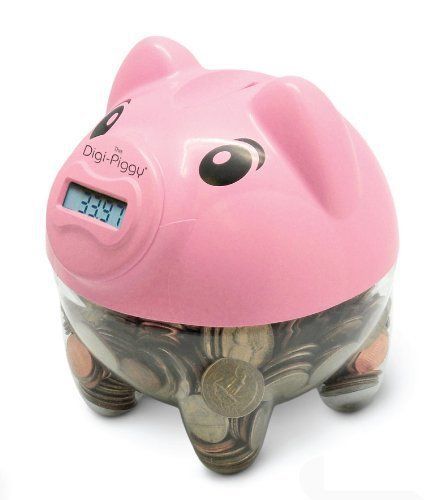 New the digi-piggy pink digital counter coins sorting wrapping quarter dime nick for sale