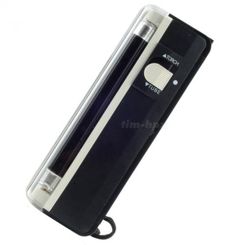 New Black 2in1 Handheld Torch Portable UV Light BU Money Detector Lamp Pen TMPT
