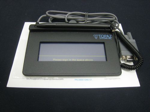 Topaz SigLite T-S460-B-R 1x5 Electronic Signature Pad Gem SERIAL with Stylus WOW